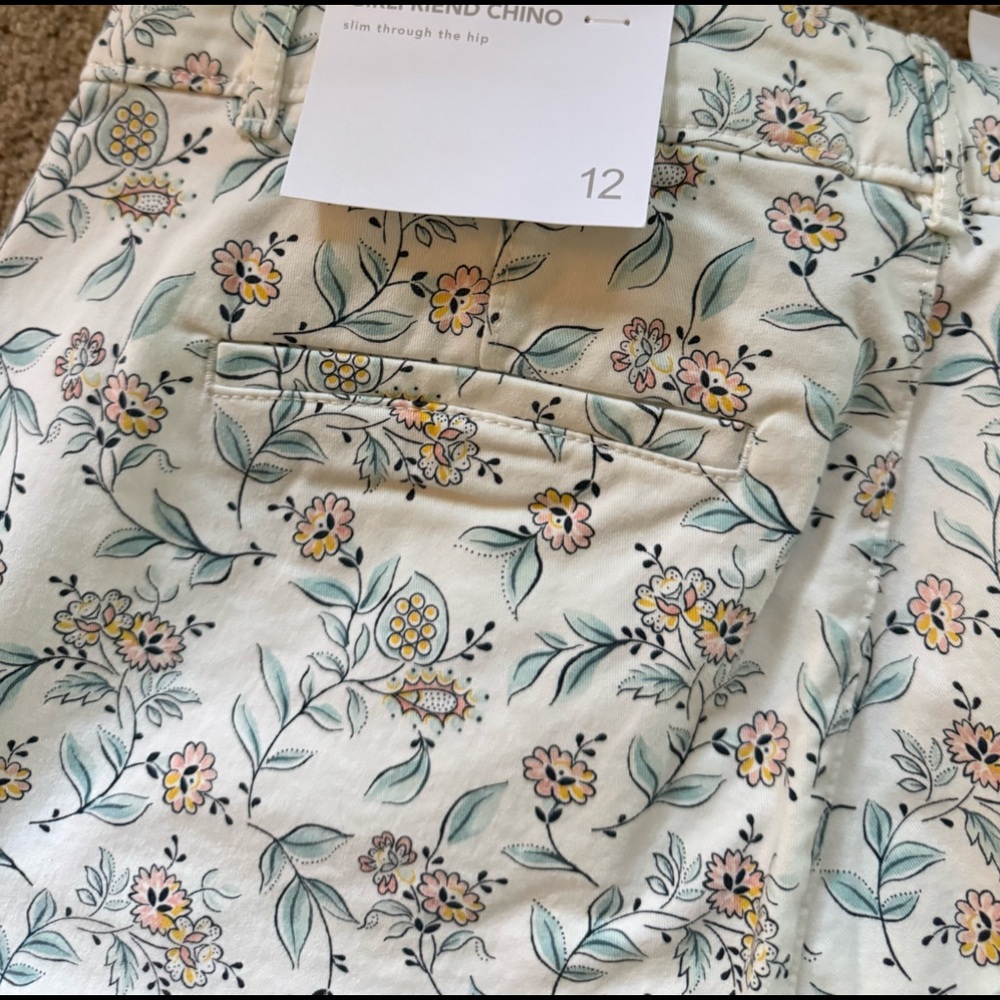 Brand new floral chinos